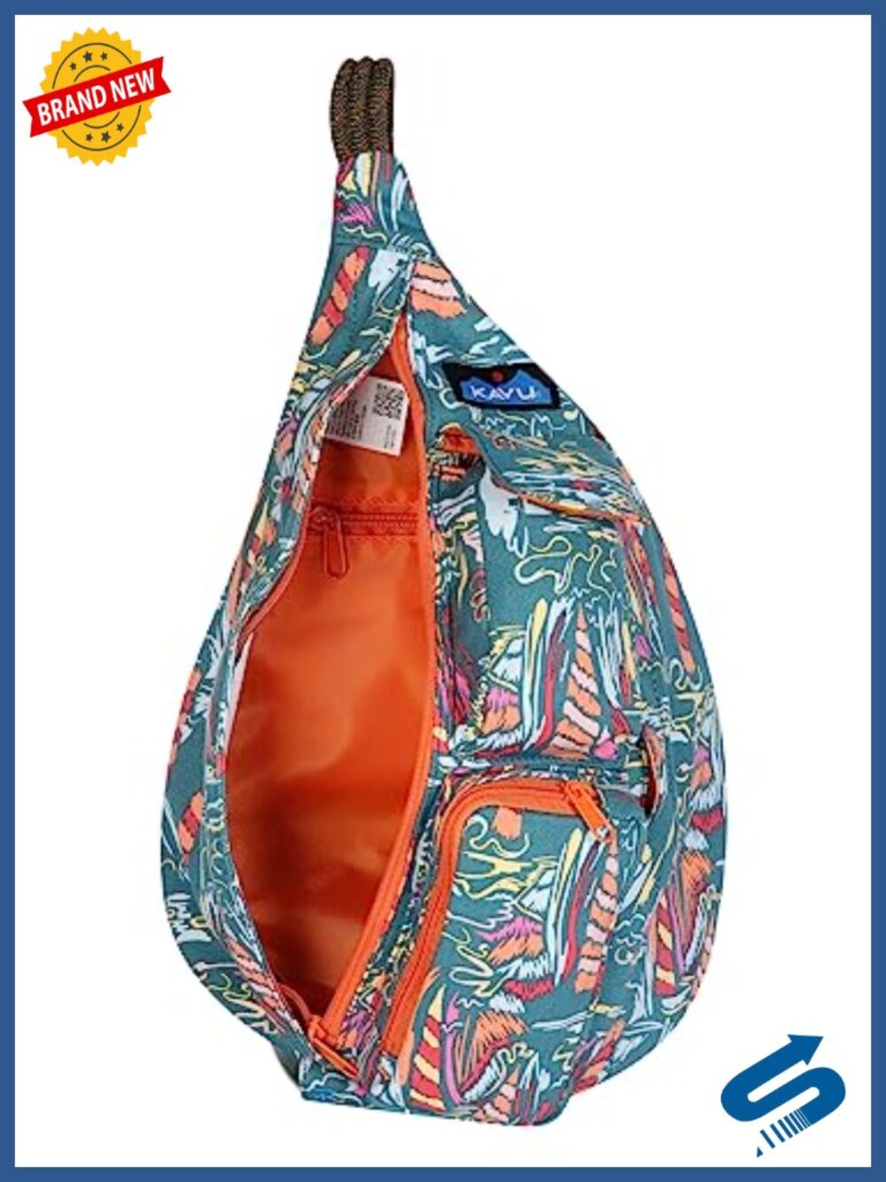 Mini Rope Bag Cotton Canvas Crossbody Sling Bag - Picture 2 of 4